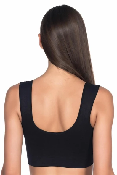 Siyah Emay 4021 Pedli Kalın Askılı Sütyen Korse - Resim 4