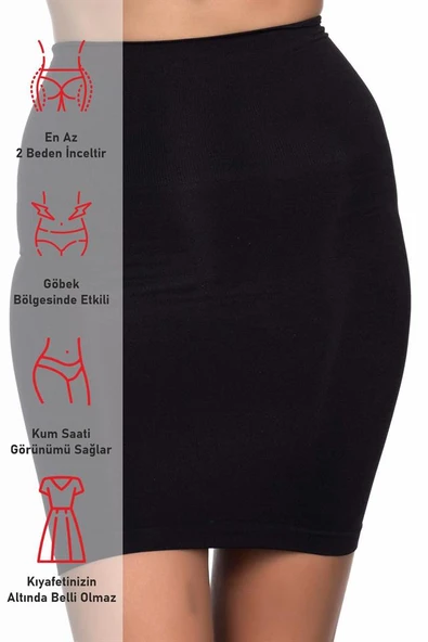 Siyah Emay 2050 Külotlu Jüpon Korse - Resim 13
