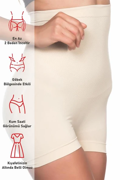 Ten Emay 2055 Yüksek Bel Masajlı Boxer Korse - 6