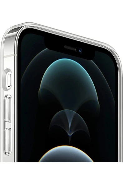 Iphone 12 Kılıf Kamera Lens Korumalı Magsafe Destekli Şeffaf Darbe Emici Sert Kapak - 5