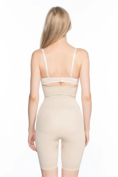 Ten Emay 2074 Yüksek Bel Desenli Double Uzun Paça Korse - Resim 4