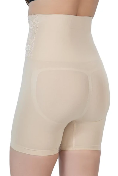 Ten Emay 2091 Önü Dantelli Yüksek Bel Boxer Korse