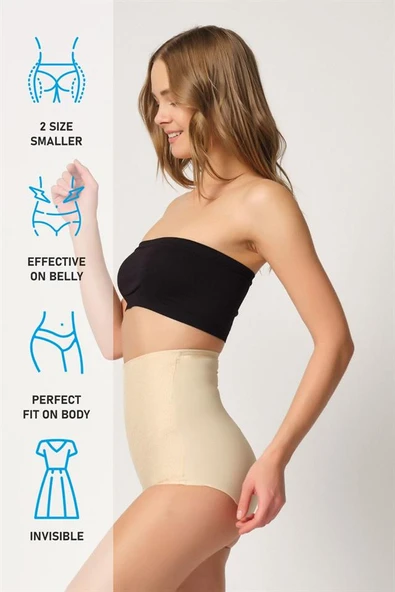 Ten Emay 2842 Lazer Dantelli Slip Korse - Resim 2