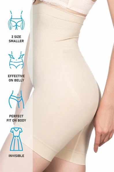 Ten Emay 2056 Yüksek Bel Masajlı Uzun Paça Korse - Resim 7