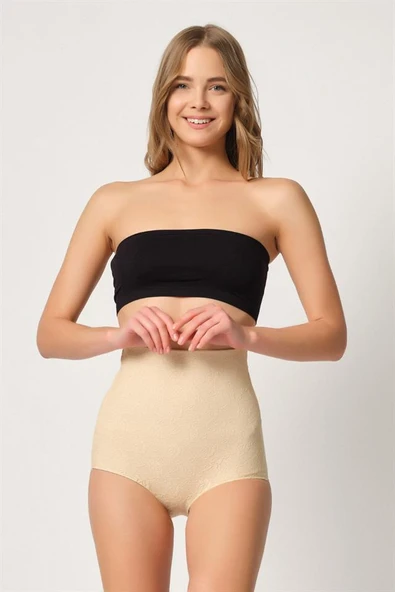 Ten Emay 2842 Lazer Dantelli Slip Korse - Resim 12