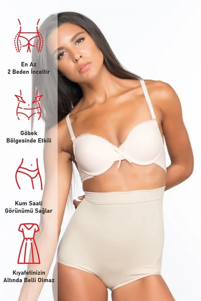 Ten Emay 2057 Yüksek Bel Masajlı Slip Korse - Resim 6