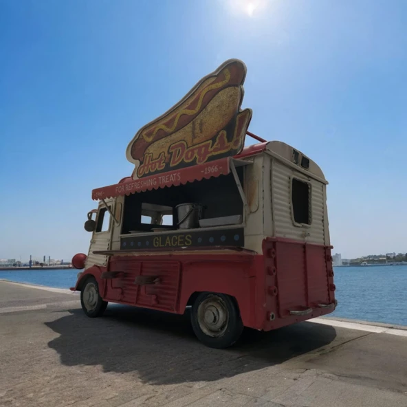 Dekoratif Metal Minibüs Araba Antika Nostalji Eski Model Ev Dekoru Hediyelik Eşya - 3