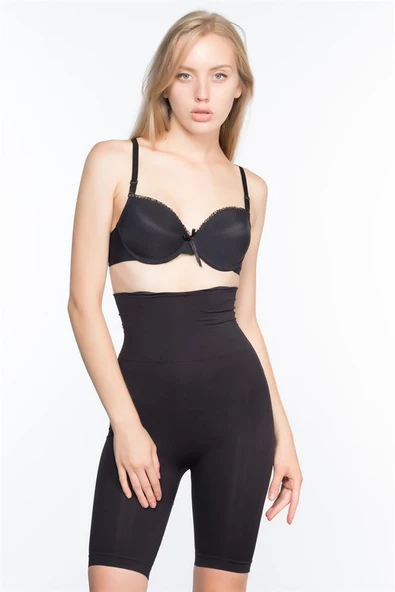 Siyah Emay 3200 Pantolon Altı Soft Double Boxer Korse - 5
