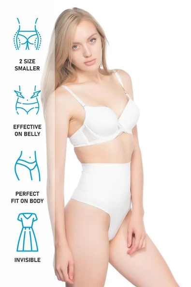 Beyaz Emay 2020 Double String Korse - Resim 7