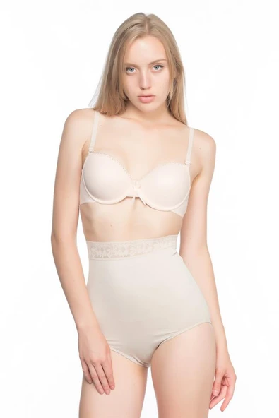 Ten Emay 2028 Dantelli Yüksek Bel Slip Korse - Resim 8
