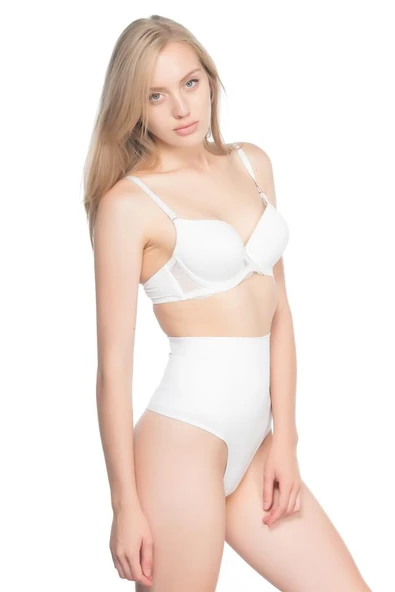 Beyaz Emay 2020 Double String Korse - Resim 3