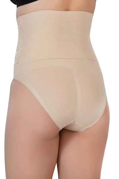 Ten Emay 2090 Önü Dantelli Yüksek Bel Slip Korse - Resim 4