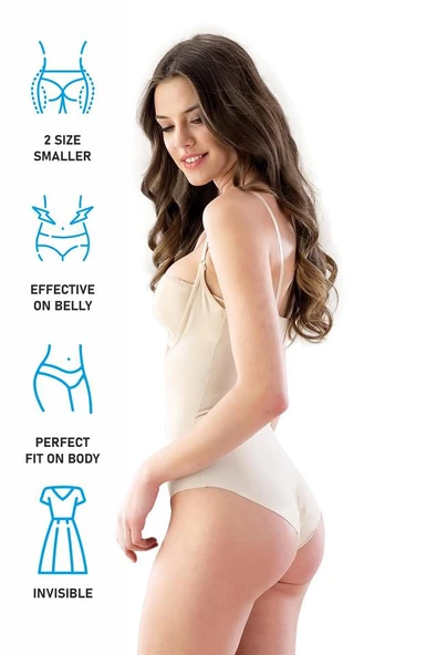 Ten Emay 2811 Göğsü Açık Slip Boy Lazer Korse - Resim 7