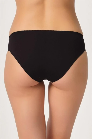 Siyah Emay 2701 Lazer Düşük Bel Külot Korse - Resim 5