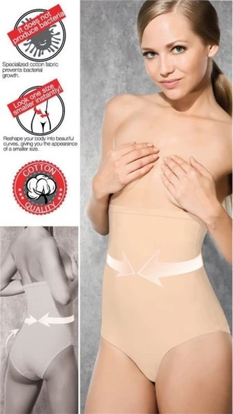 Doreanse  Slip Pamuklu Yüksek Bel Korse 5905 - Resim 2