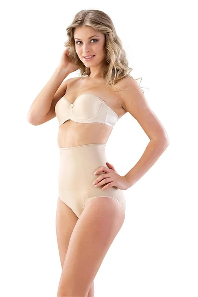 Ten Emay 2028 Dantelli Yüksek Bel Slip Korse - Resim 6