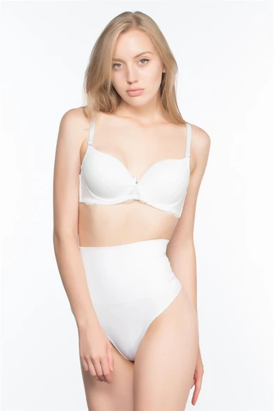 Beyaz Emay 2020 Double String Korse - Resim 5