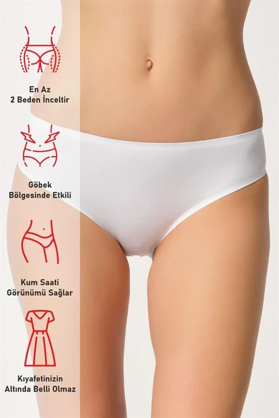 Beyaz Emay 2803 Yapıştırma Lazer Kesim Külot - Resim 6