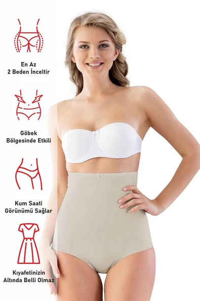 Ten Emay 2813 Yüksek Bel Slip Lazer Korse - 4