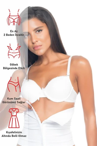 Beyaz Emay 2026 Agraflı Korse - Resim 14