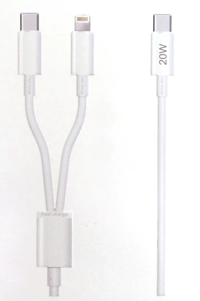 Yeni Nesil USB-C to Lightning USB-C Hızlı Şarj ve Data Kablosu 5.0A Hızlı Kablo 1 metre 20W