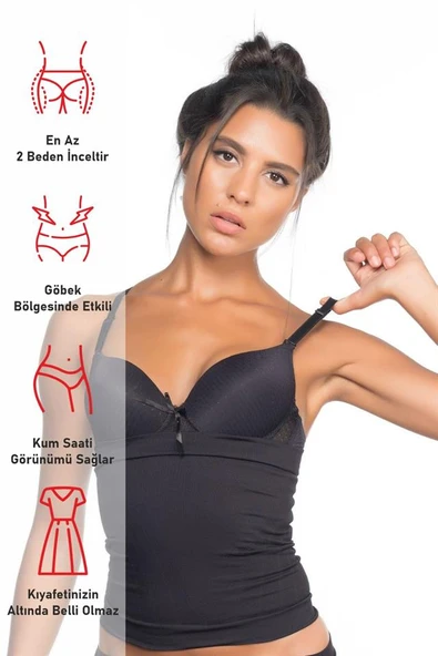 Siyah Emay 2024 Ergonomik Bel Korse - Resim 6
