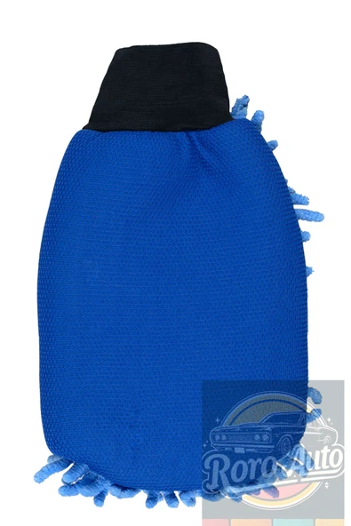 Roro Auto Munzur Mikrofiber Araç Yıkama Eldiveni Mavi - 3