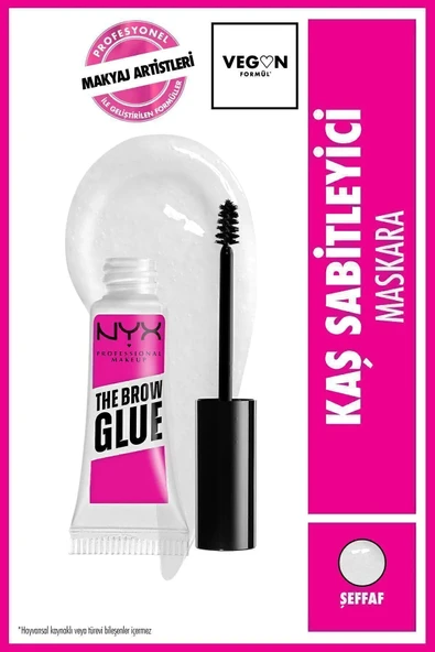 NYX Professional Makeup The Brow Glue Instant Brow Styler - Şeffaf Kaş Sabitleyici Maskara