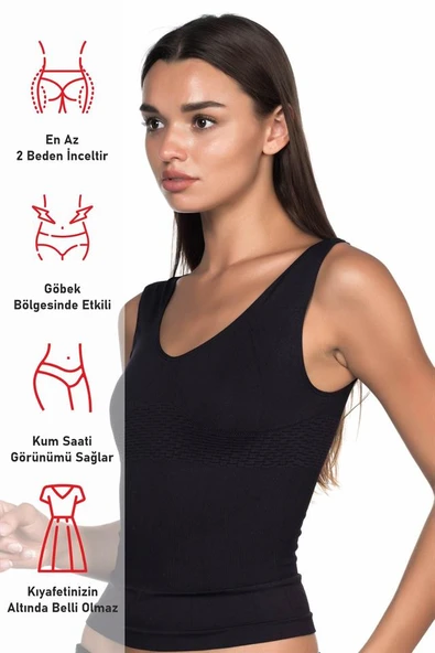 Siyah Emay 5012 Atlet Korse - Resim 6