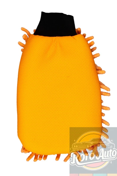 Roro Auto Munzur Mikrofiber Araç Yıkama Eldiveni Turuncu - 4