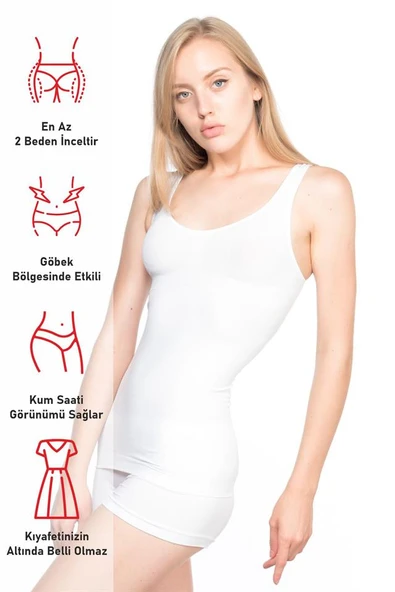 Beyaz Emay 5010 Korse Atlet Korse - Resim 13