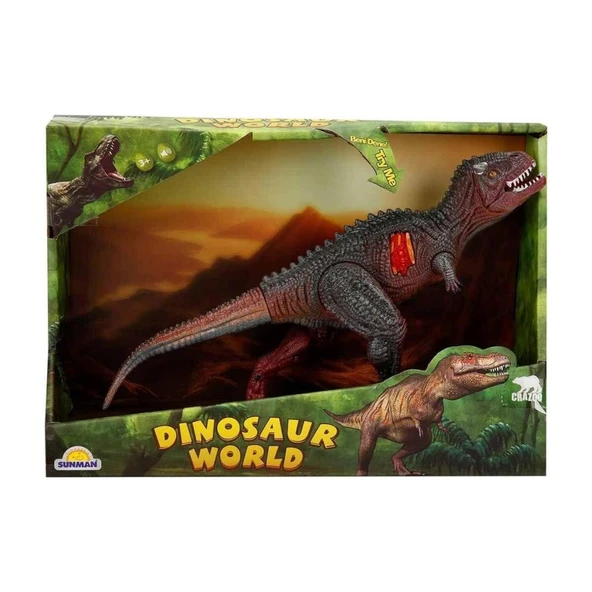 Dinosaur World Sesli Dinozorlar 23 cm 34545 Tırtıklı Gövde