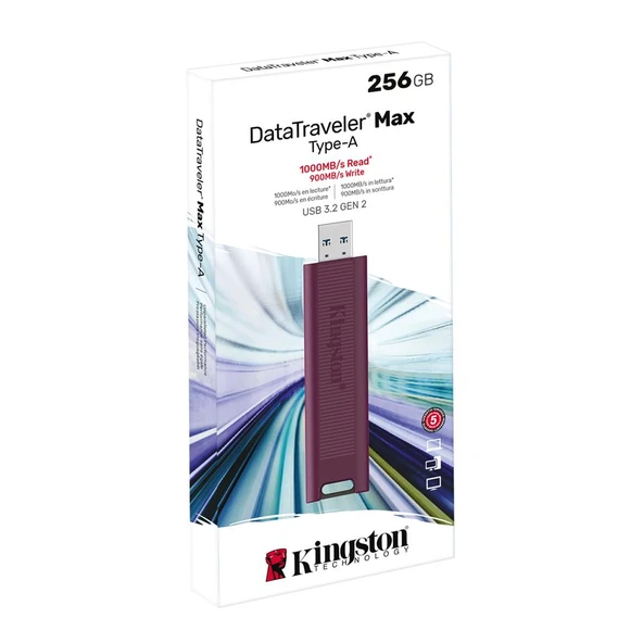 Kingston DTMAXA-256GB 256GB DataTraveler Max Type-A 1000R-900W USB 3.2 Gen 2 Flash Bellek - 2