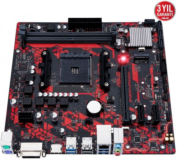 ASUS B450M DRAGON DDR4 4400(OC) DVI-D HDMI M.2 AM4 - 5