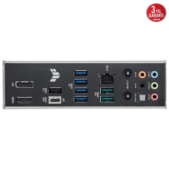 ASUS TUF GAMING B860M-PLUS WIFI7 DDR5 HDMI-DP PCIE 5.0 1851p mATX - Resim 9