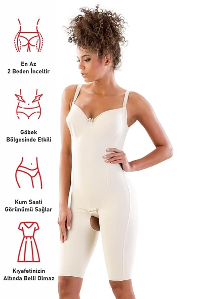 Ten Emay 2822 Balen Sütyenli Paçalı Boy Lazer Korse - Resim 11