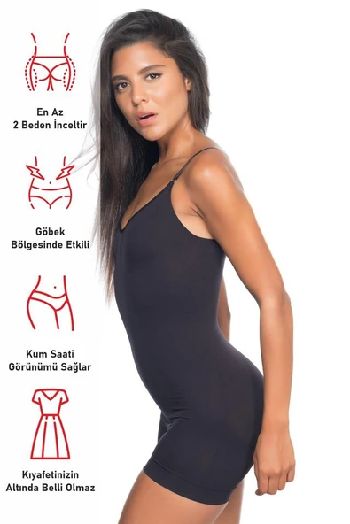 Siyah Emay 2059 Boxer Boy Korse - Resim 6