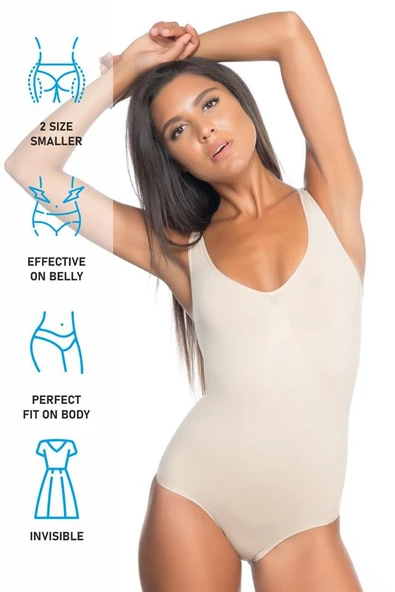 Ten Emay 2018 Kalın Askılı Body Korse - Resim 7