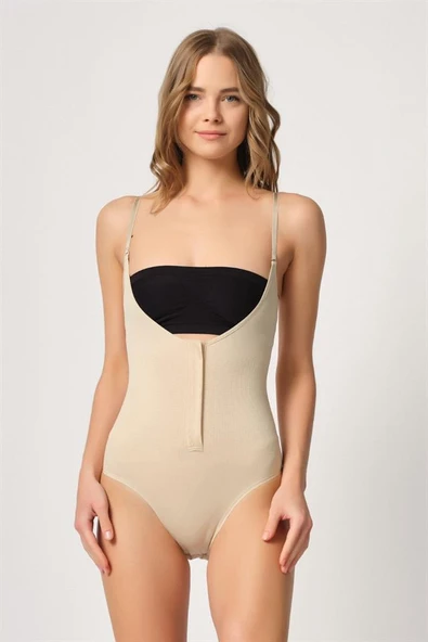 Ten Emay 2043 Göğsü Açık Agraflı Body Korse - Resim 2