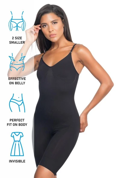 Siyah Emay 2071 İnce Paçalı Boy Korse - Resim 6