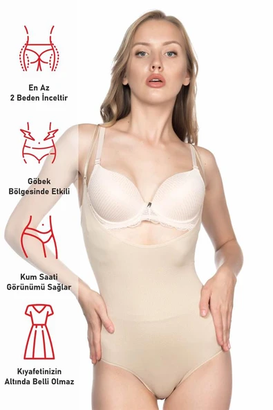 Ten Emay 2023 Göğsü Açık Body Korse - Resim 6