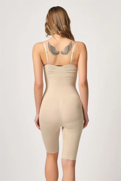 Ten Emay 2093 Ön Agraflı Göğsü Açık Paçalı Boy Korse - Resim 5