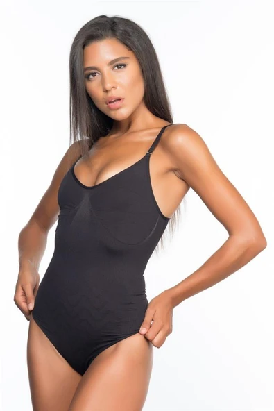 Siyah Emay 2072 İnce Body Korse - Resim 2
