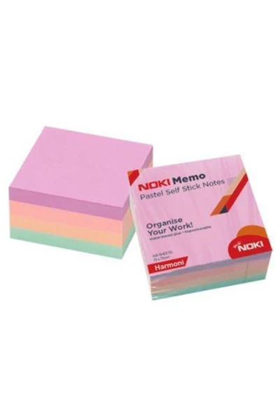 Noki Yapışkanlı Küp Not 75X75 400 Yaprak Pastel Harmoni - 2