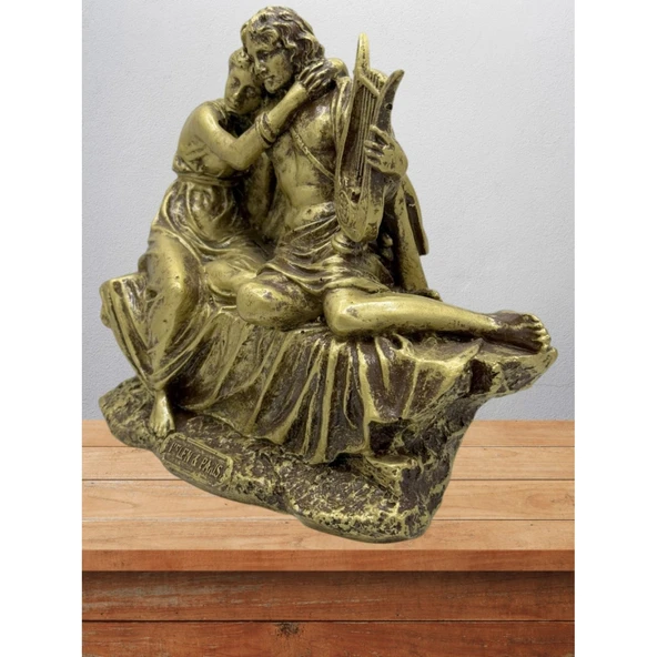Paris&Helen 17 Cm Mitolojik Kahraman Heykel Dekor Hediyelik Eşya - 2
