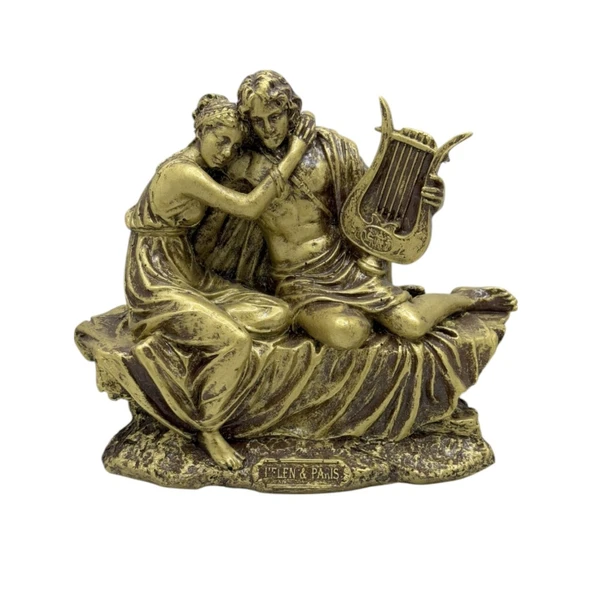 Paris&Helen 17 Cm Mitolojik Kahraman Heykel Dekor Hediyelik Eşya - 5