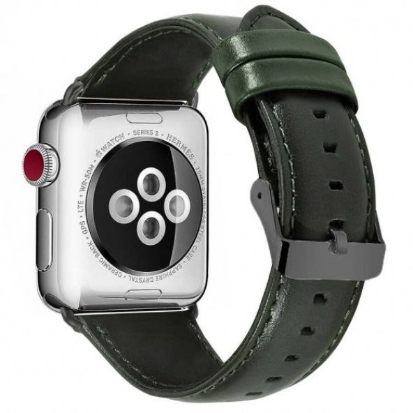 Apple Watch Lüx Deri Kordon 38mm (Seri 2 3 4 5 6 SE) - 3