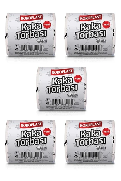 Koroplast Extra Güçlü Kaka Torbası 30 Lu 24 x 32 Cm x 5 Paket