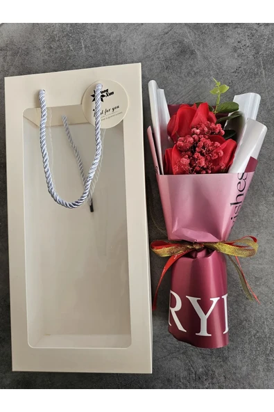 Kirmizi Gül Hediyelik Kutulu Özel gun Buketi  Sevgililer GüNÜ - Resim 2