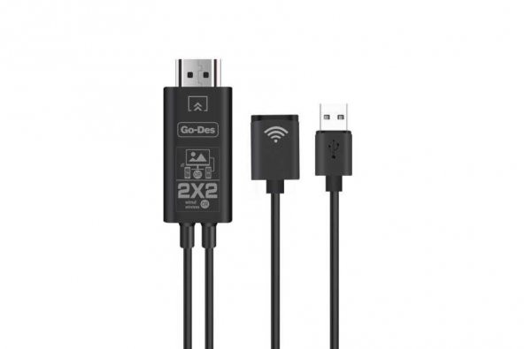 Wireless Display Dongle Phone Full HDTV Kablo - GD-8276